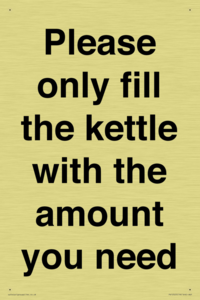 Please only fill the kettle with the amount you need